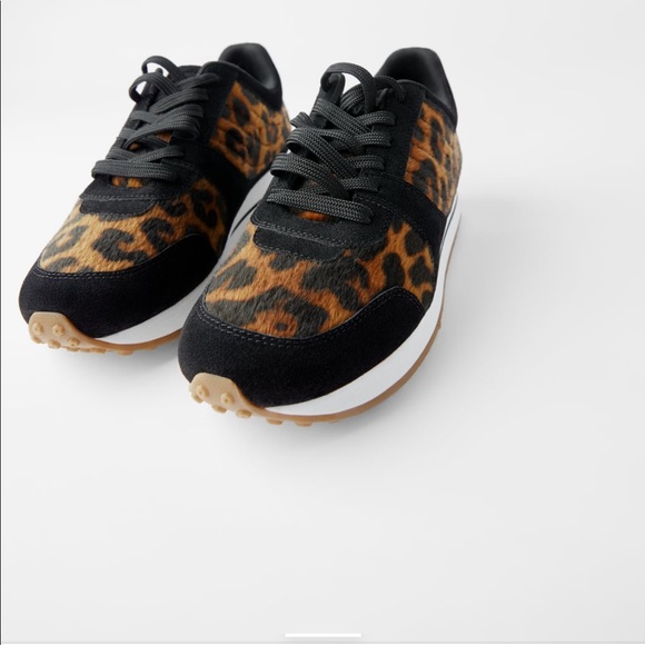 zara animal print sneakers